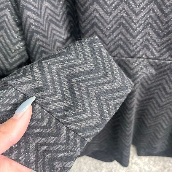 Torrid Blazer Women’s 2X Brown & Black Chevron Ponte Peplum Blazer Plus Size - Picture 5 of 8